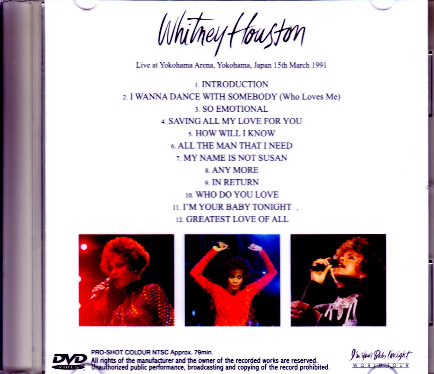 Whitney Houston/Kanagawa,Japan 1991