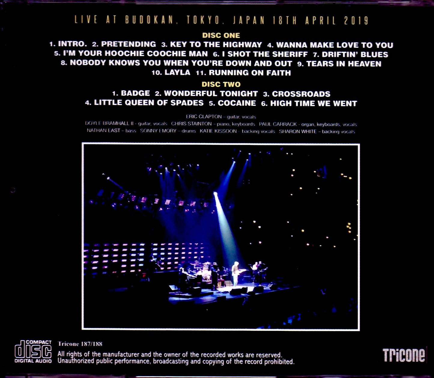 Eric Clapton/Tokyo,Japan 4.18.2019 Upgrade