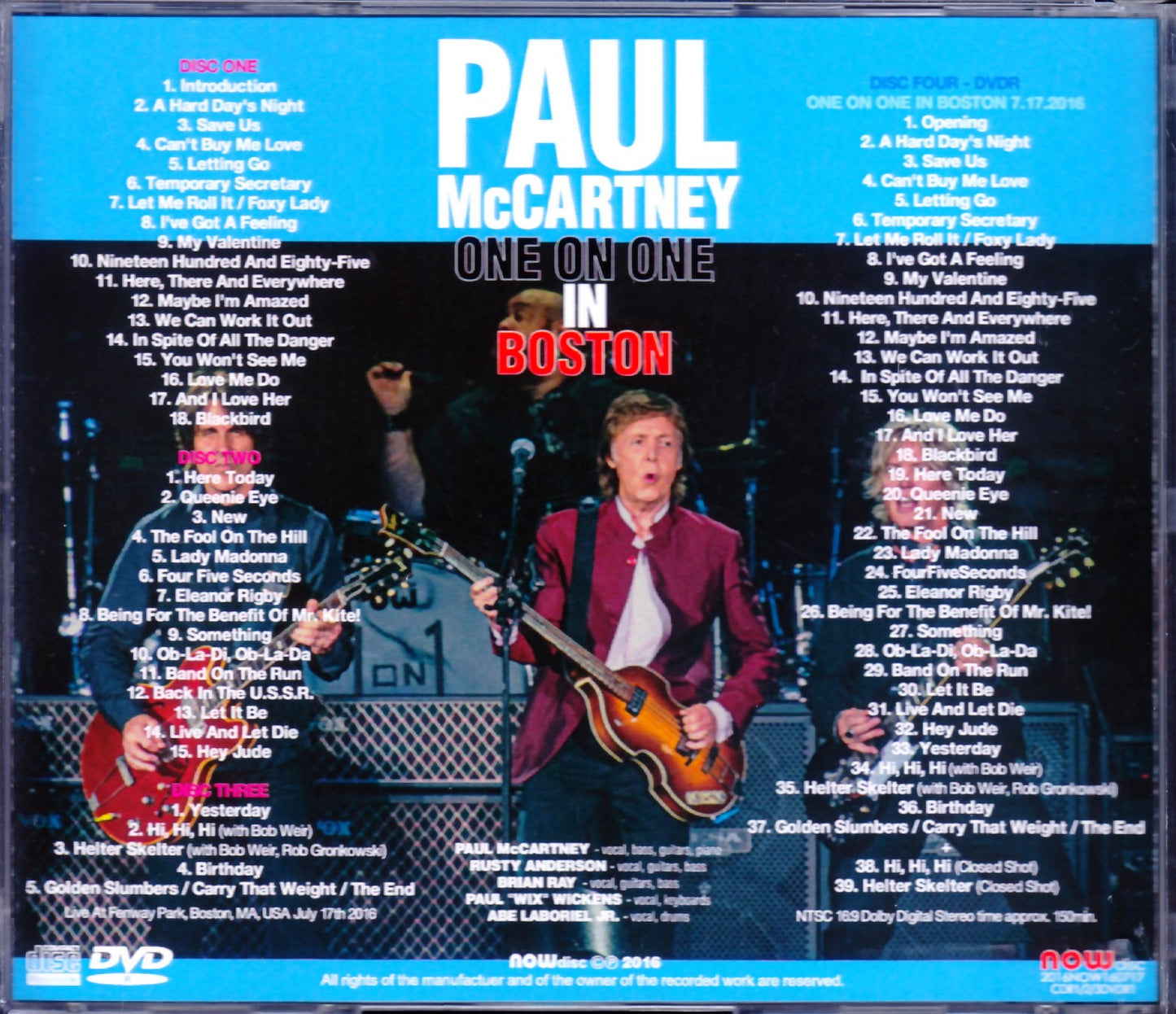 Paul McCartney/MA,USA 2016