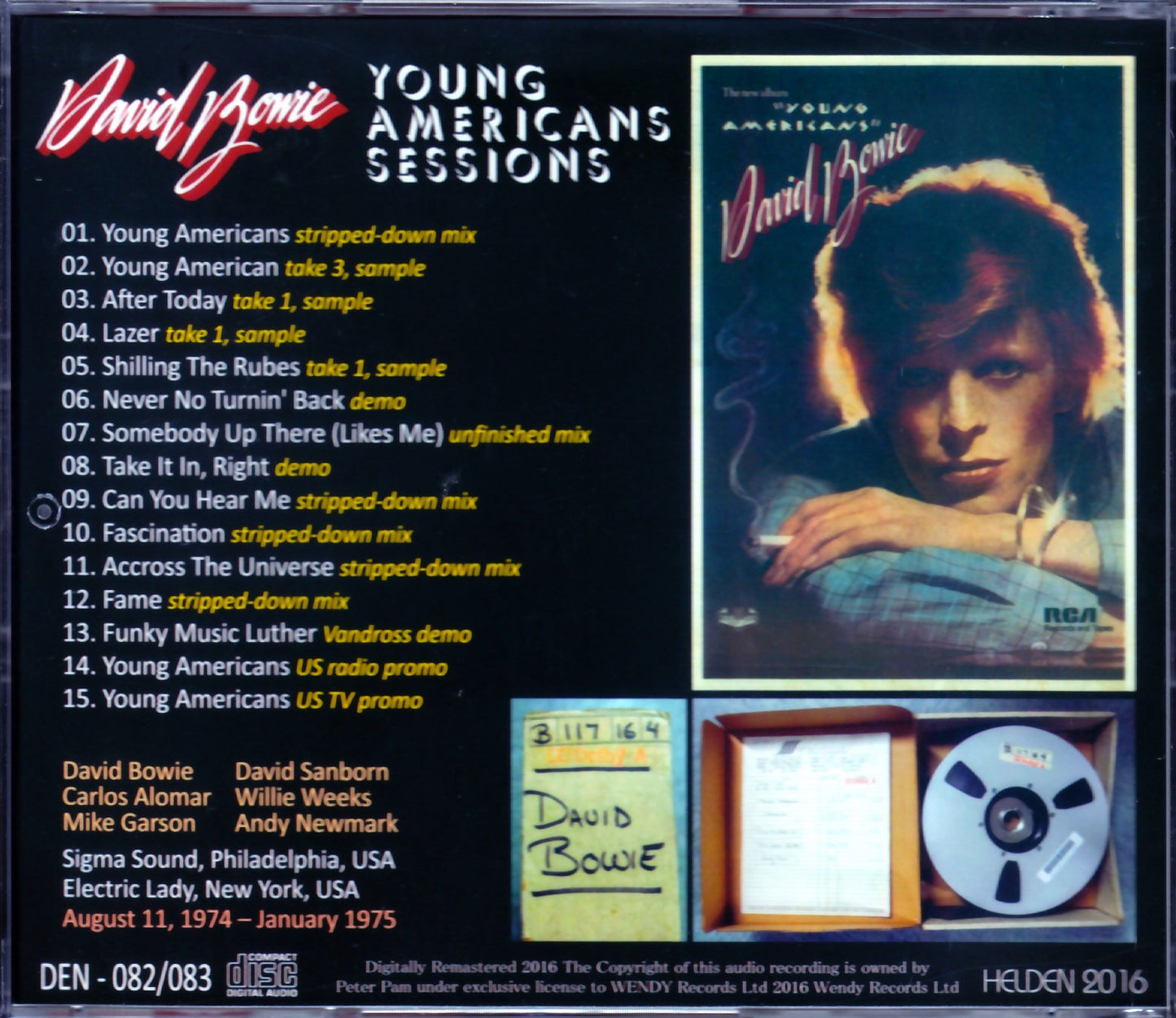 David Bowie/Young Americans Sessions