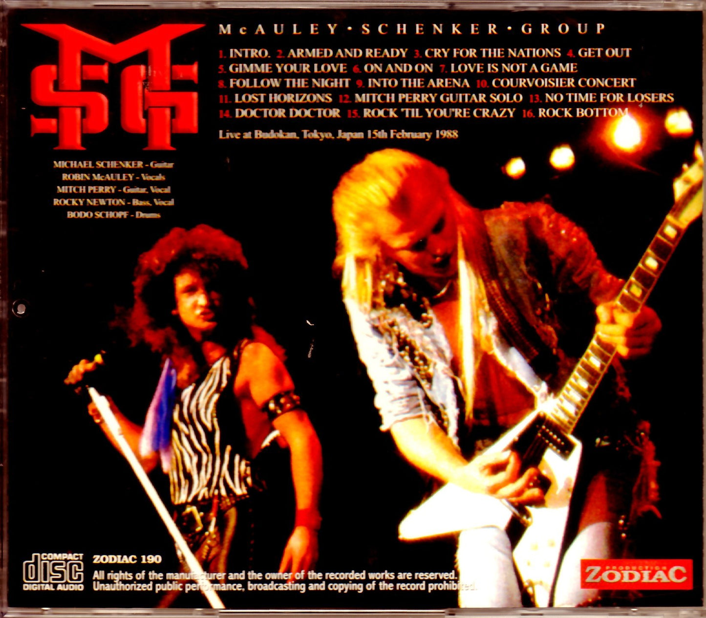 McAuley Schenker Group/Tokyo,Japan 1988