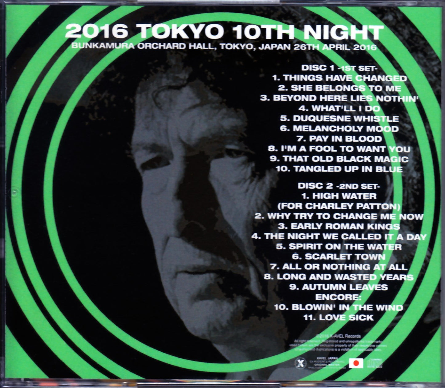 Bob Dylan/Tokyo,Japan 4.26.2016 Upgrade