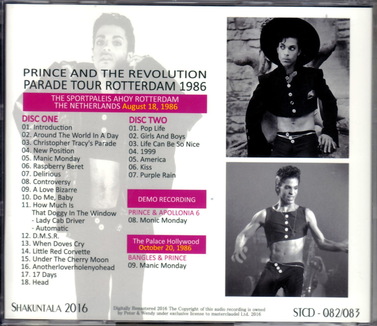 Prince/Netherlands 1986 & more