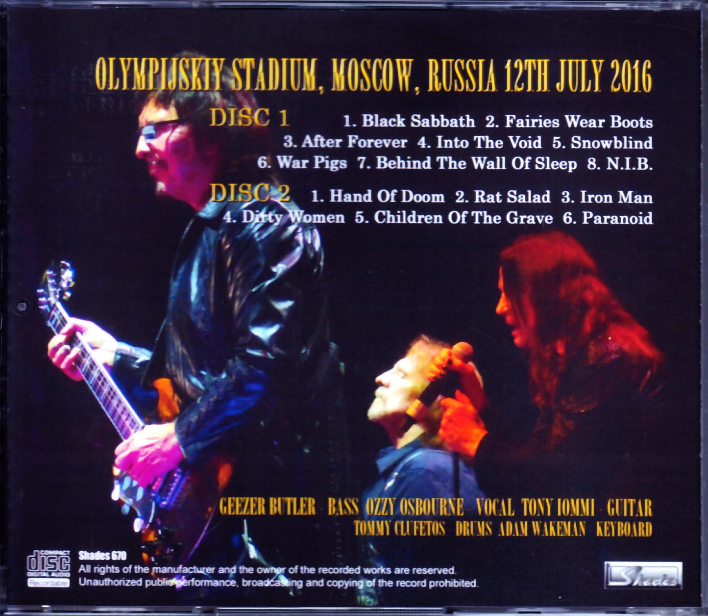 Black Sabbath/Russia 2016