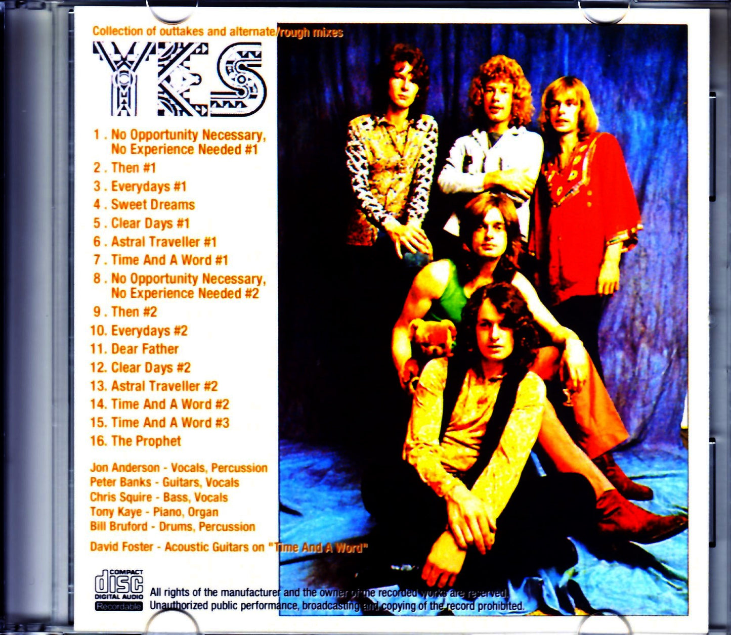 Yes/Time and a Word Outtakes and Altemate