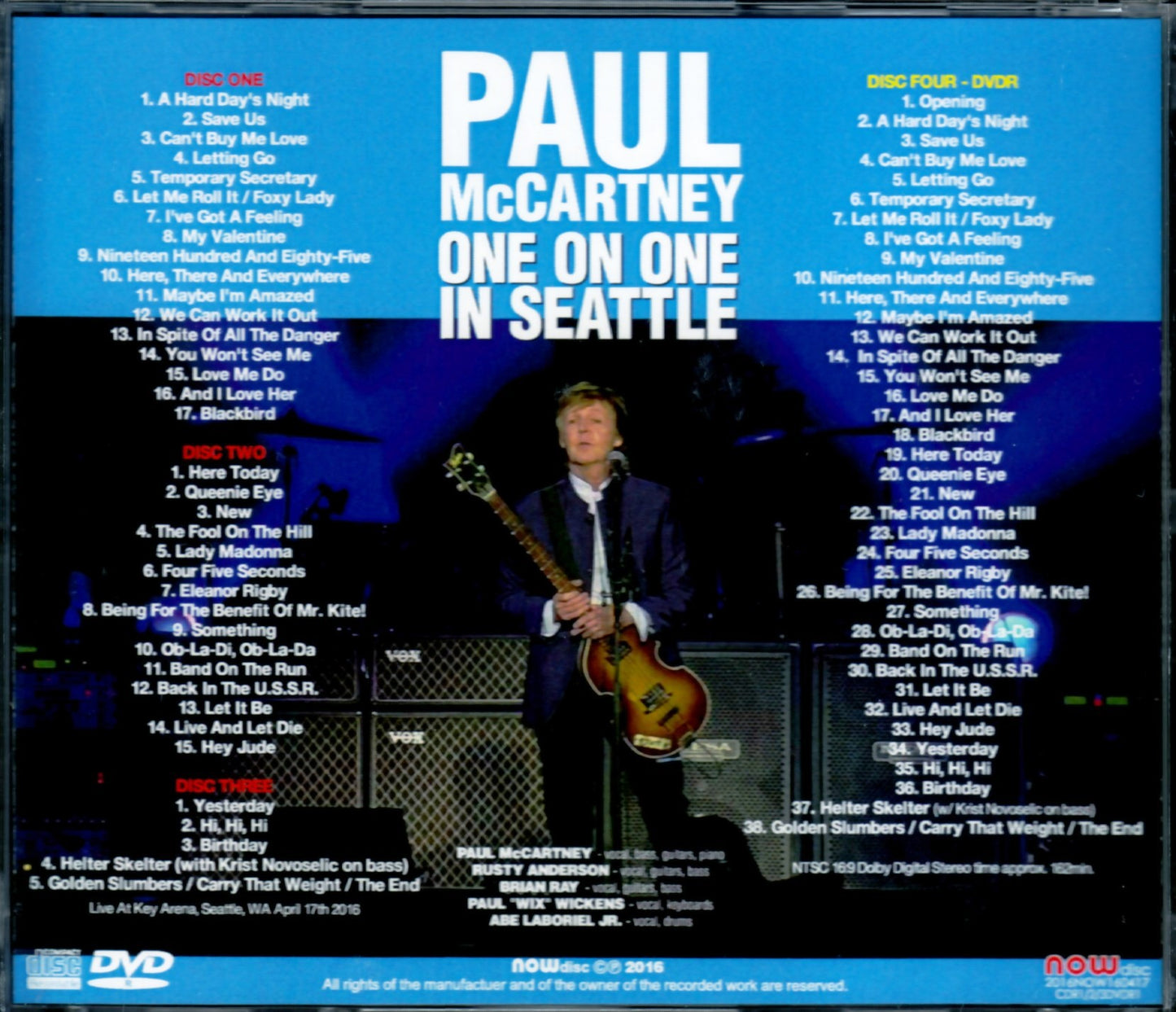 Paul McCartney/Wa,USA 2016 S & V