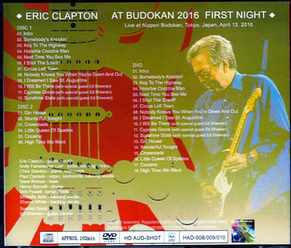 Eric Clapton/Tokyo,Japan 4.13.2016 S & V