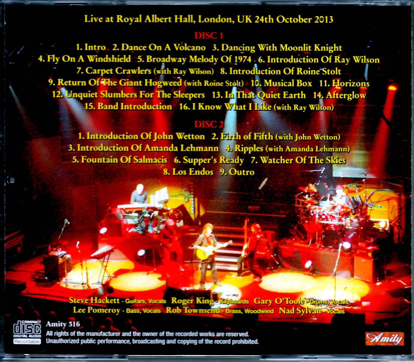 Steve Hackett/London,UK 2013 Original DAT