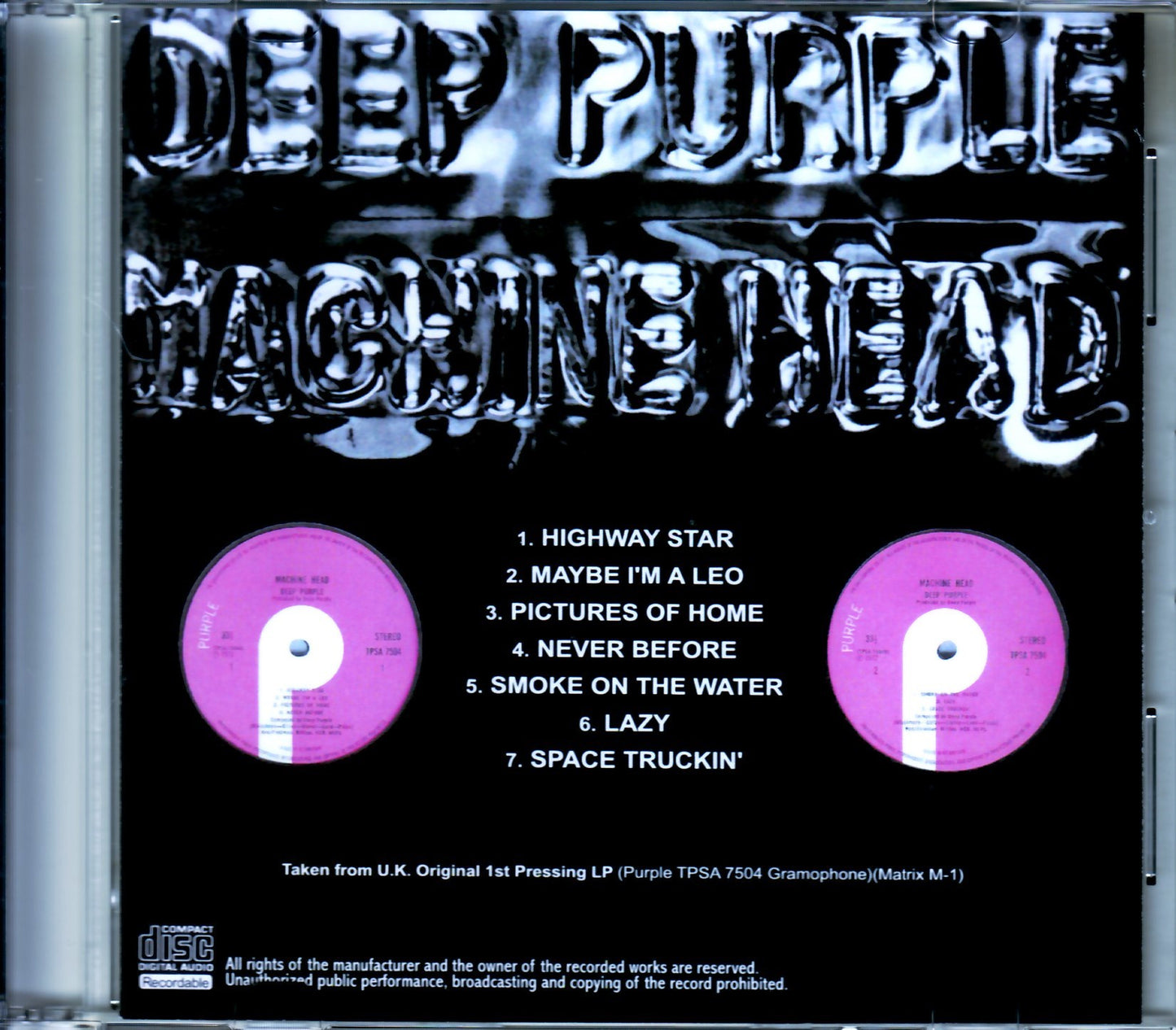 Deep Purple/Machine Head UK Original LP