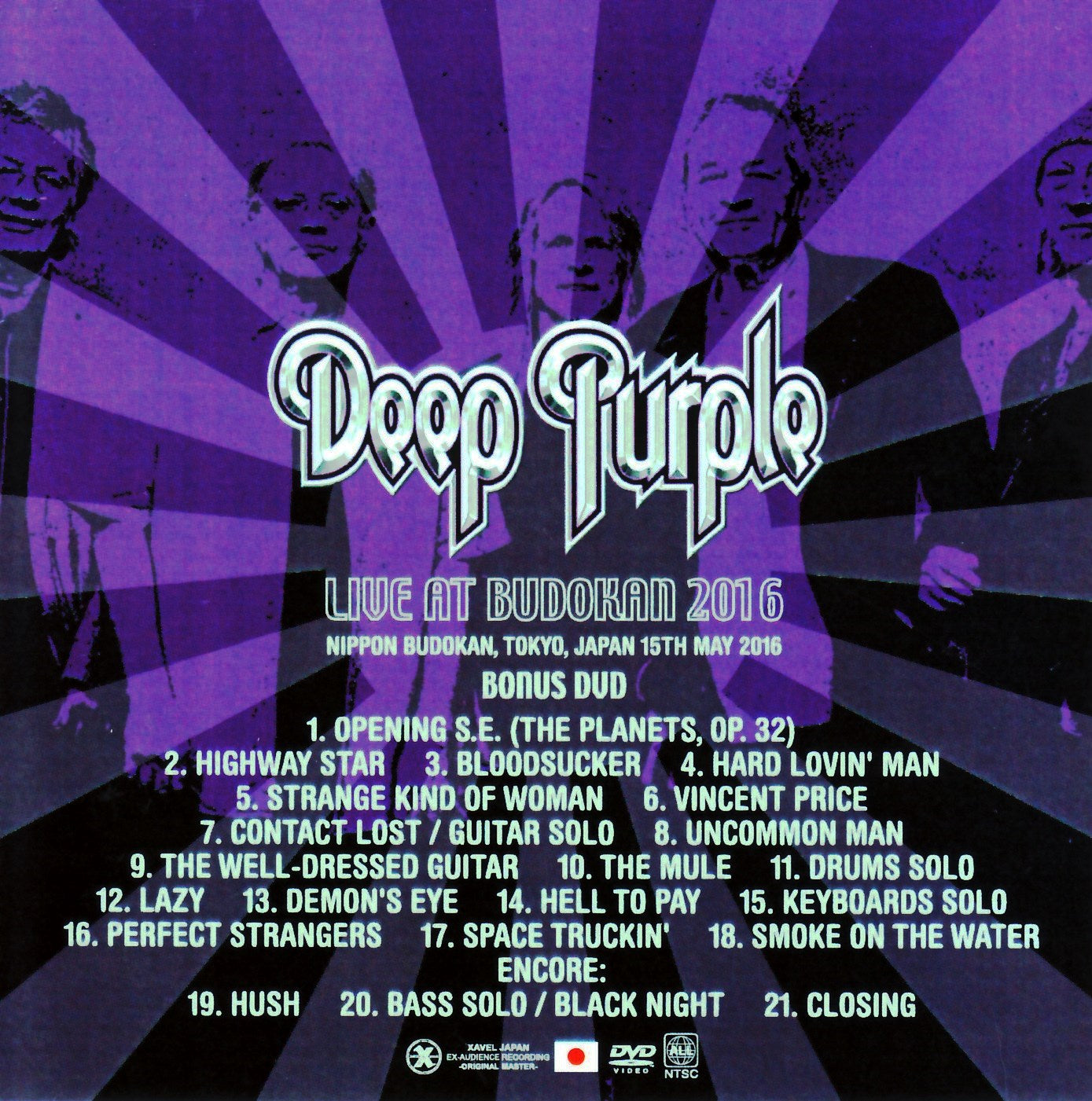 Deep Purple/Tokyo,Japan 2016 S & V