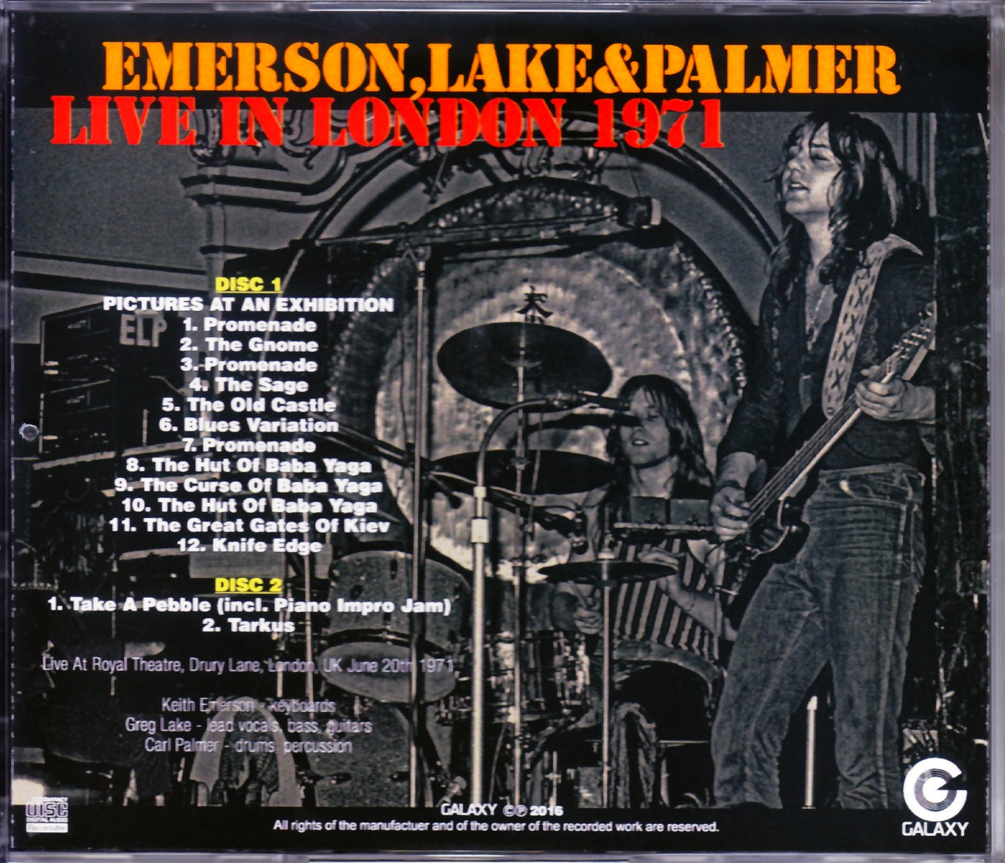 EL & P Emerson,Lake & Palmer/London,UK 1971