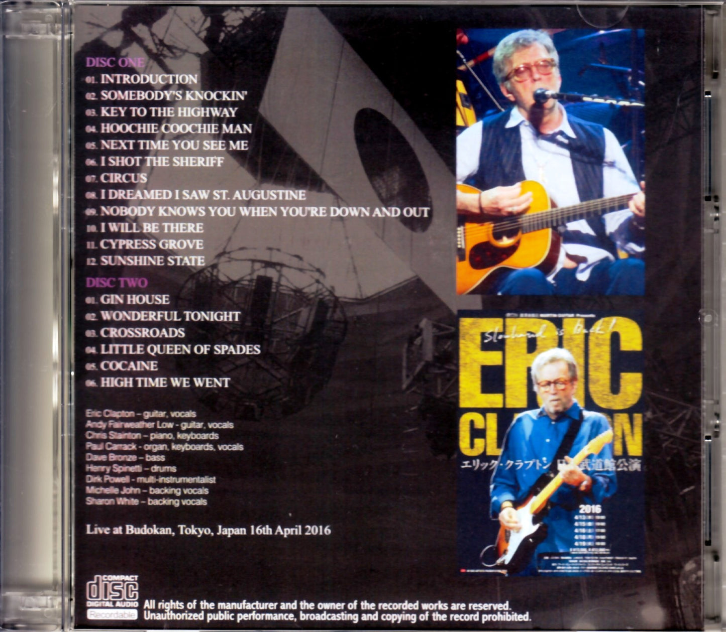 Eric Clapton/Tokyo,Japan 4.16.2016