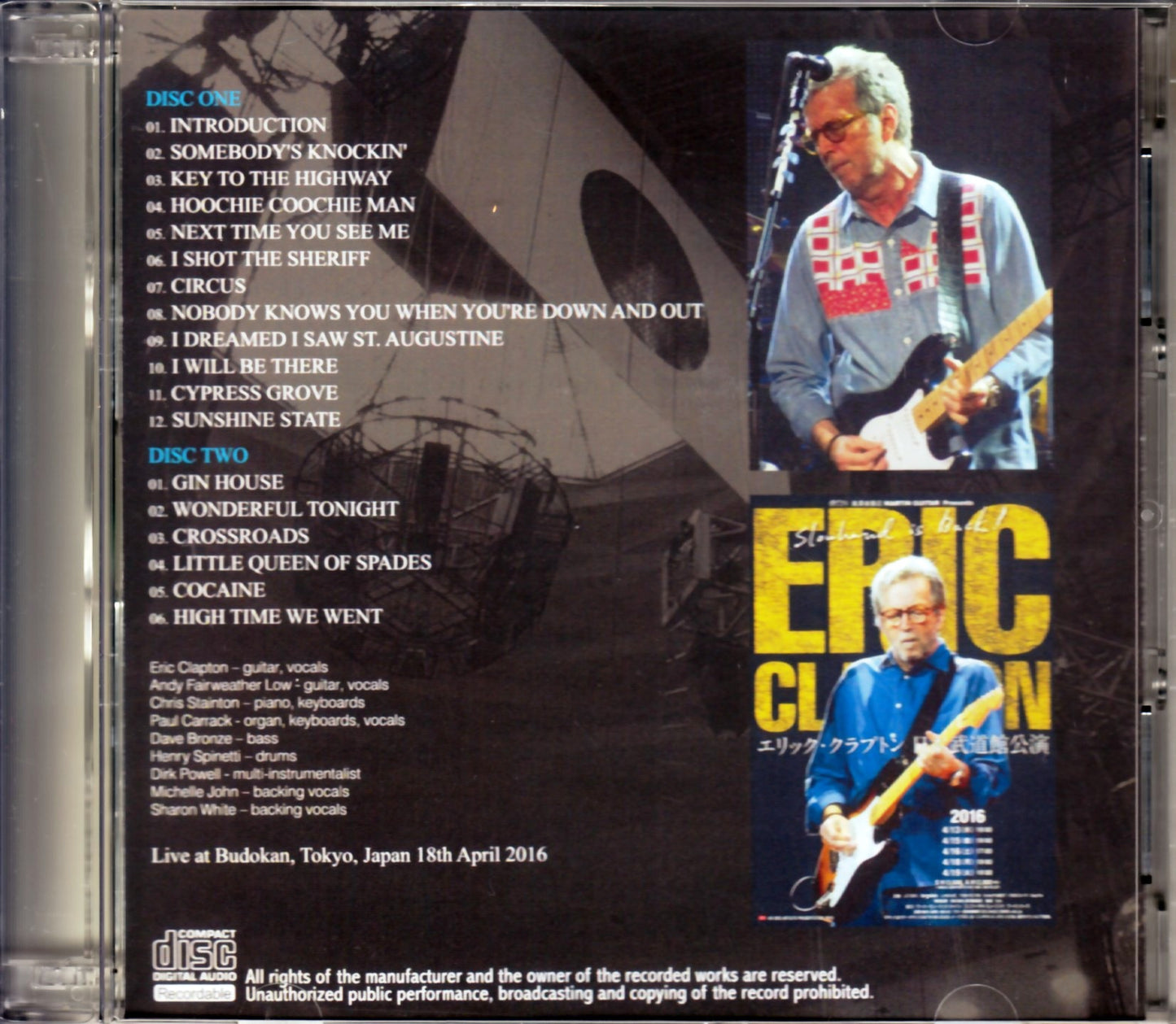 Eric Clapton/Tokyo,Japan 4.18.2016