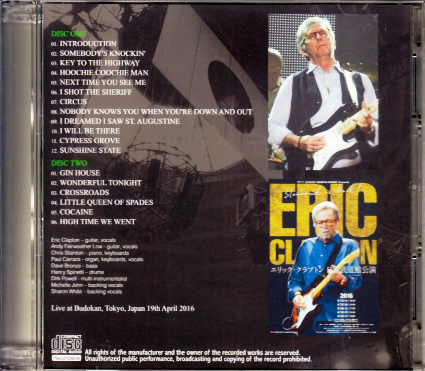 Eric Clapton/Tokyo,Japan 4.19.2016