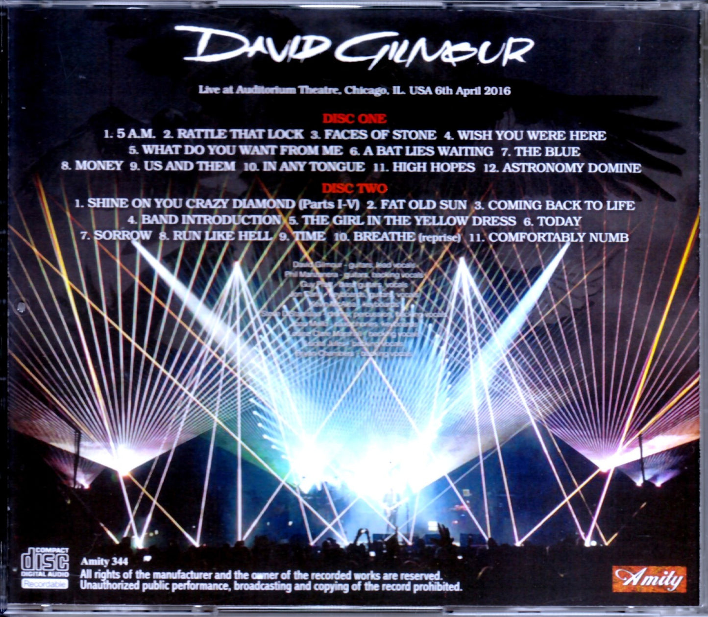 David Gilmour/Il, USA 2016