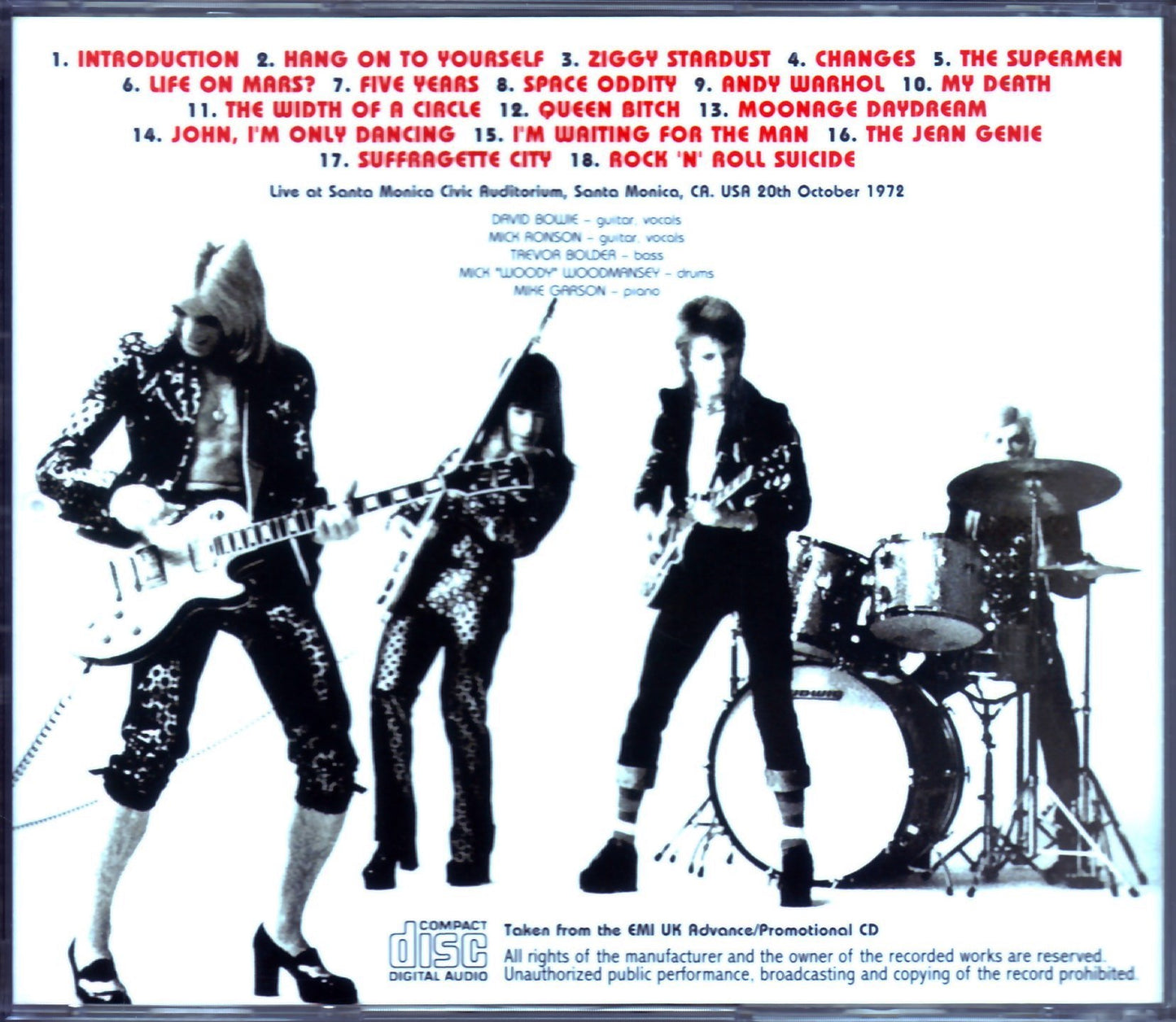 David Bowie/Ca,USA 1972 Upgrade