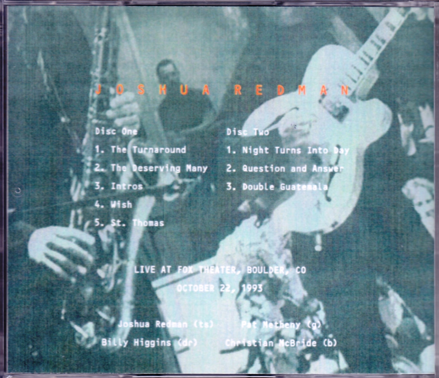 Joshua Redman/Cololado, USA 1993