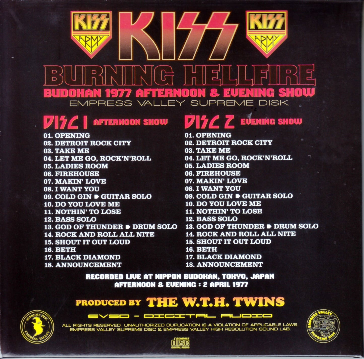 Kiss/Tokyo,Japan 1977 Afternoon & Evening Show Complete