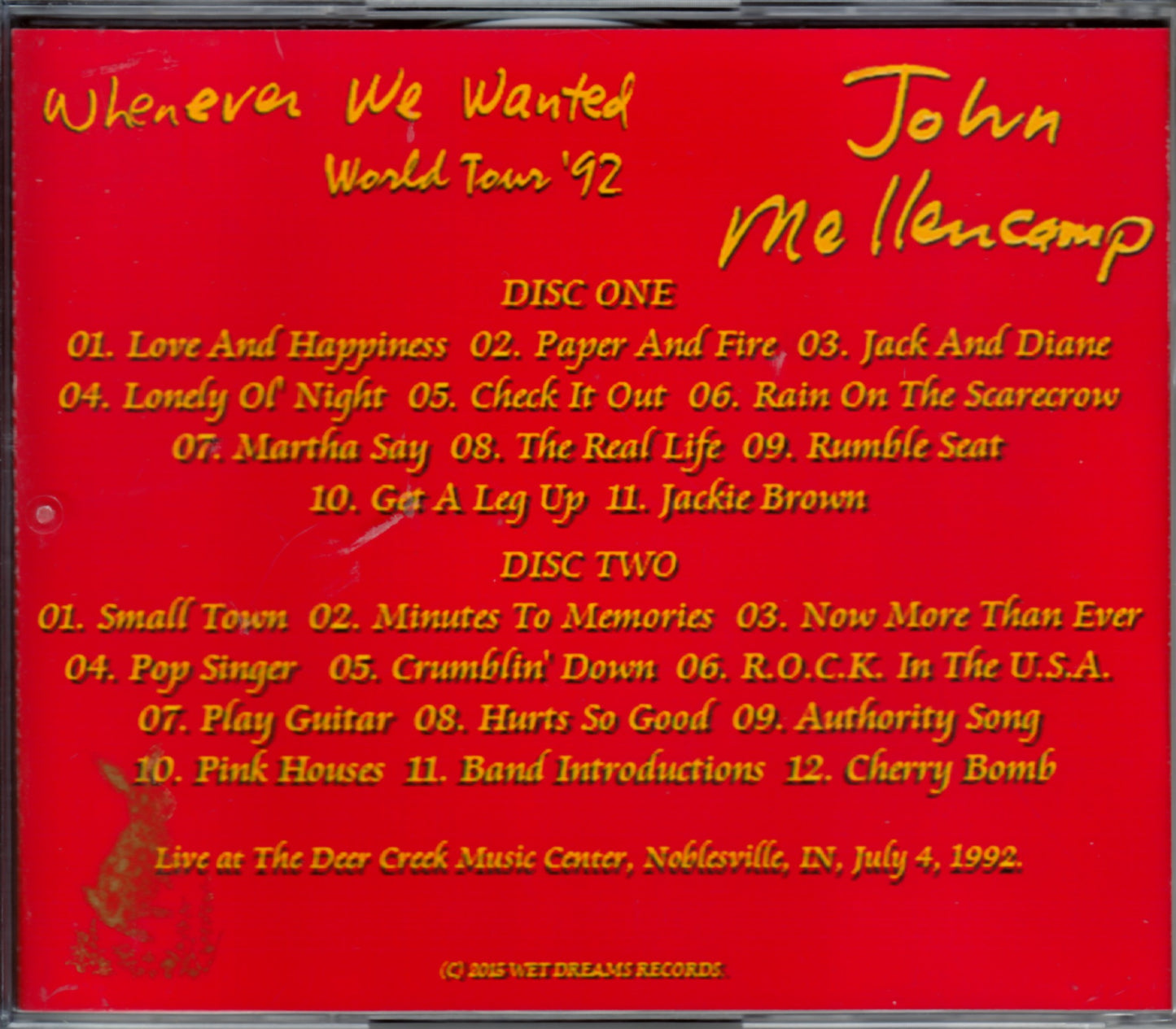 John Mellencamp/Indiana, USA 1992