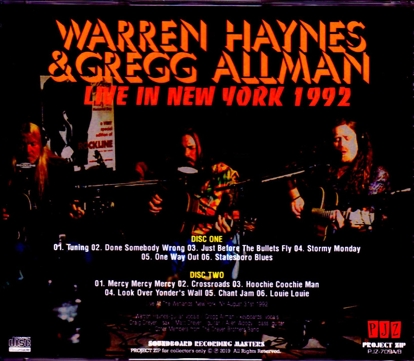 Warren Haynes, Gregg Allman Allman Brothers Band/NY, USA 1992