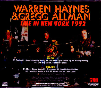 Warren Haynes, Gregg Allman Allman Brothers Band/NY, USA 1992